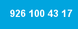 926 100 43 17 926 100 43 17